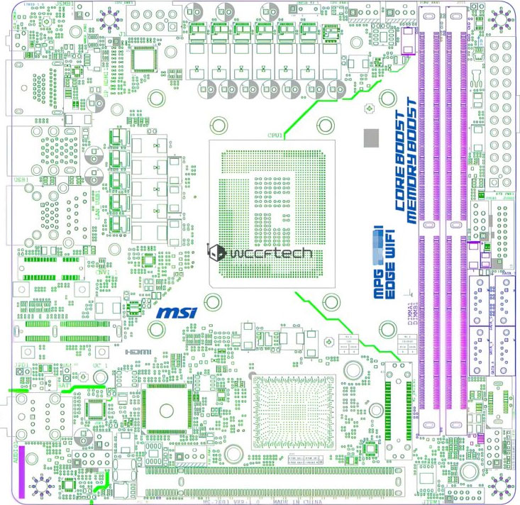 Voici le PCB de la MSI MEG Z790 GODLIKE 4 Msi Mpg Z790i Edge Wifi