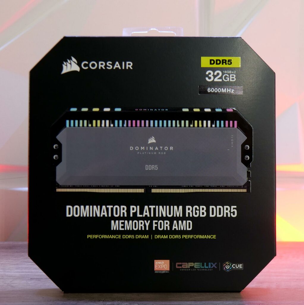 Le nouveau « Sweet Spot » RAM avec AMD Ryzen 9000 et chipset X870 : 8000 MHz, un vrai changement ? 6 ddr5 corsair dominator platinum rgb optimisee pour amd emballage face