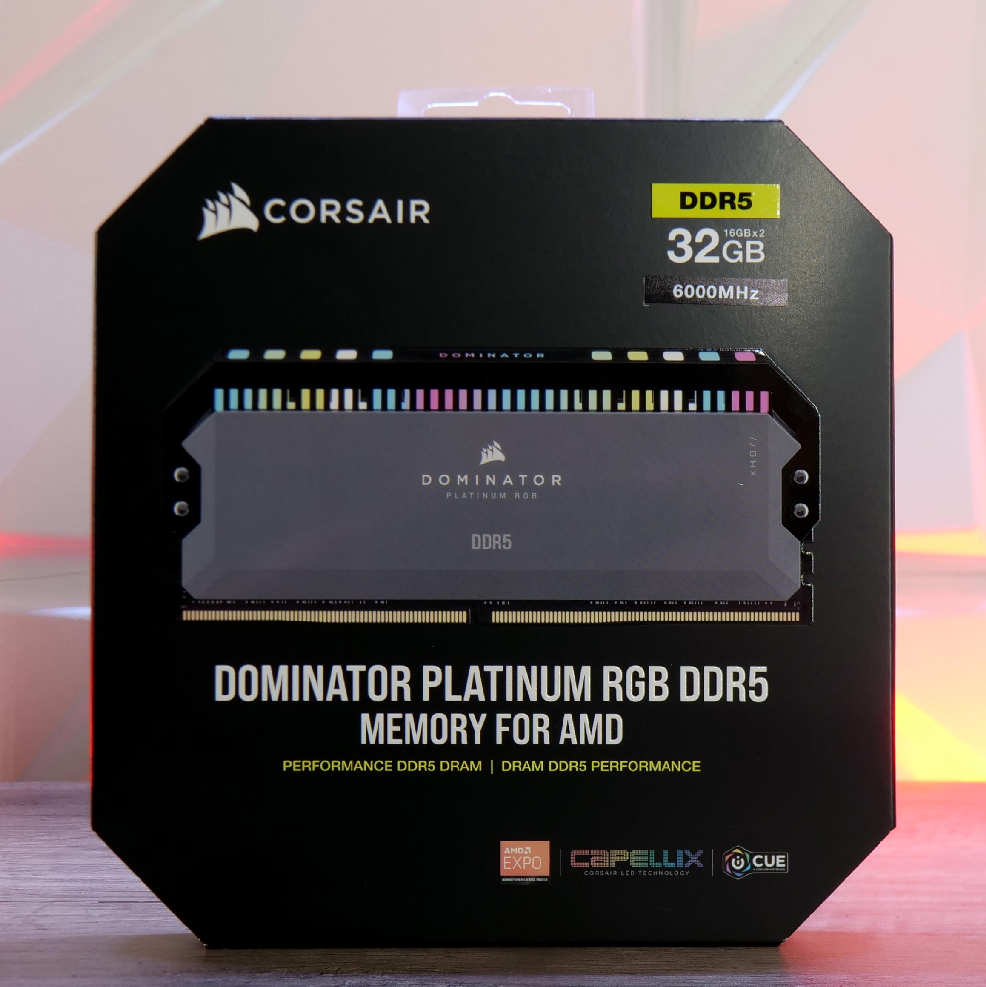Test CORSAIR DOMINATOR PLATINUM RGB DDR5 Certifié AMD EXPO 2 Ddr5 Corsair Dominator Platinum Rgb Optimisee Pour Amd Emballage Face