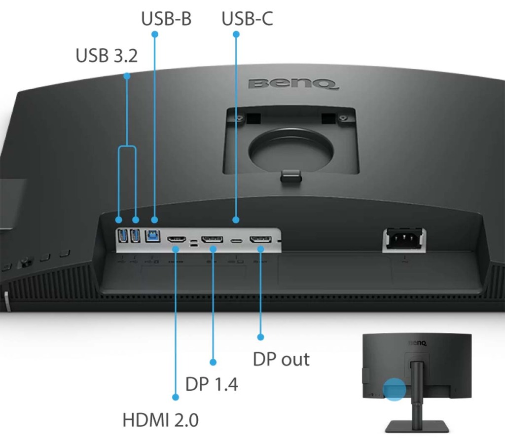 BenQ PD2506Q, un moniteur 2K QHD pour les créateurs 4 Connectique