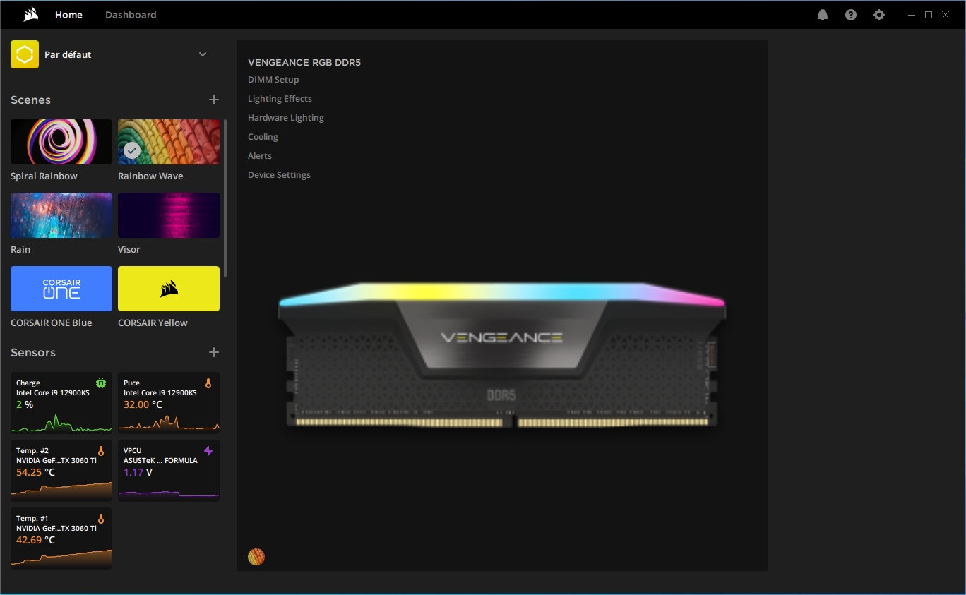 Test CORSAIR VENGEANCE RGB DDR5 5600 MHZ 2 Icue 1
