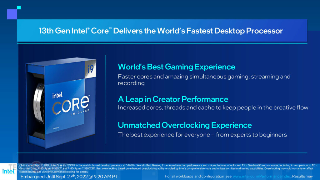Les processeurs Intel Core de 13e génération arrivent ! 3 Intel Raptor Lake Slide 2