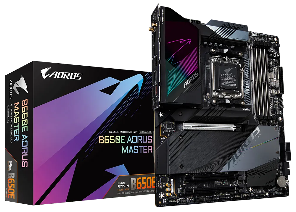 Gigabyte annonce aussi ses cartes mères AMD B650 2 Gigabyte B650e Aorus Master
