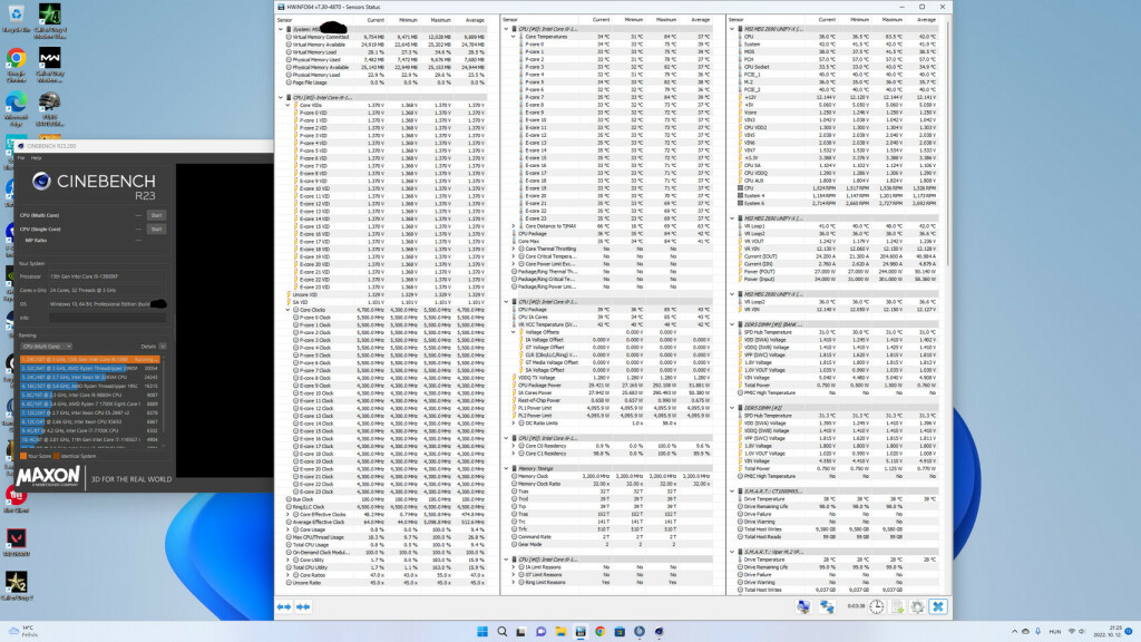 Le processeur Intel Core i9-13900KF arrive avant son lancement officiel 4 Intel Raptor Lake I9 13900kf Hwinfo