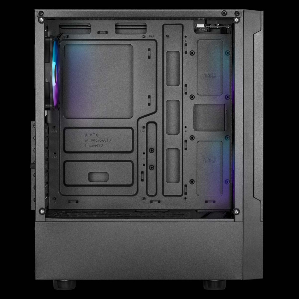 GAMDIAS TALOS E3 MESH, des boîtiers orientés airflow 6 Vue intérieur du boîtier
