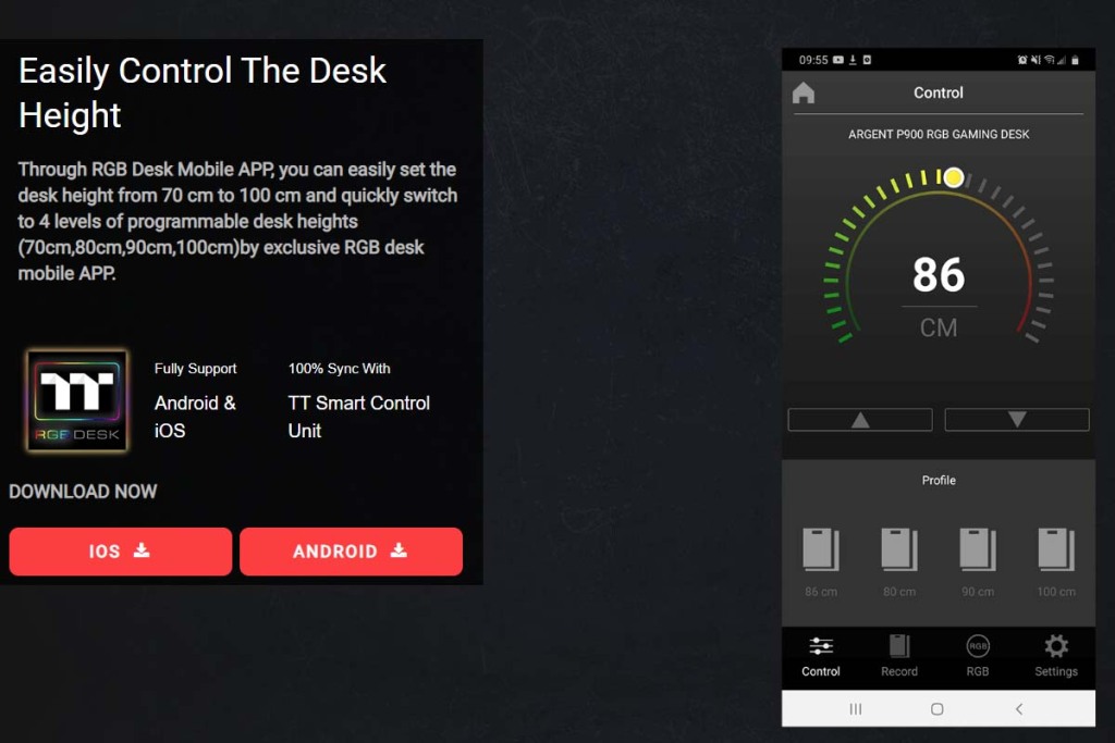 (MAJ) Design by Studio F. A. Porsche, voici le Thermaltake ARGENT P900 7 Tough RGB Desk Mobile APP