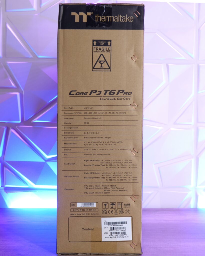 Thermaltake Core P3 Pro Emballage 3