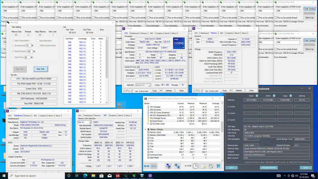 Les Gigabyte Z790 Aorus proposent le XMP DDR5-8000+ 2 Gigabyte Z790 Aorus Tachyon 8333