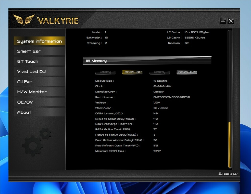 Test BIOSTAR X670E VALKYRIE : Le haut de gamme accessible 3 Prtscr Capture 14