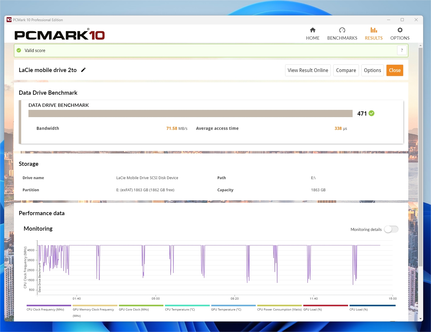 Test LaCie Mobile Drive 2022 : le stockage de l'art 3 Prtscr Capture 16
