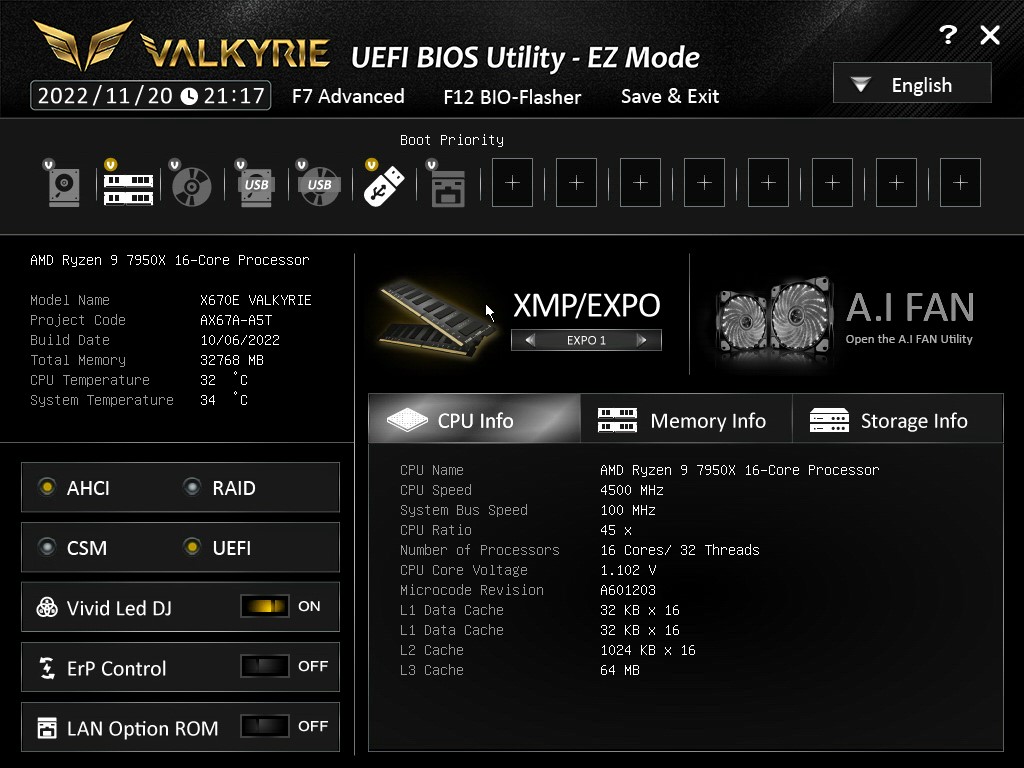 Test BIOSTAR X670E VALKYRIE : Le haut de gamme accessible 2 Bios0 X670e Valkyrie