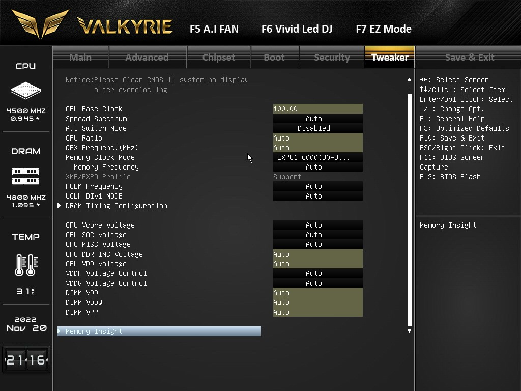 Test BIOSTAR X670E VALKYRIE : Le haut de gamme accessible 11 Bios11 X670e Valkyrie