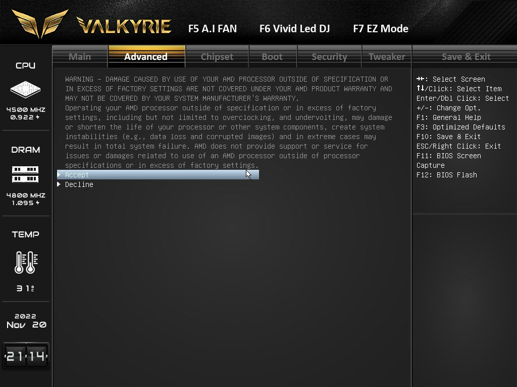 Test BIOSTAR X670E VALKYRIE : Le haut de gamme accessible 5 Bios3 X670e Valkyrie