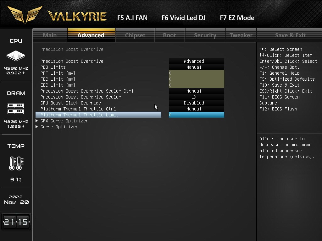 Test BIOSTAR X670E VALKYRIE : Le haut de gamme accessible 7 Bios6 X670e Valkyrie