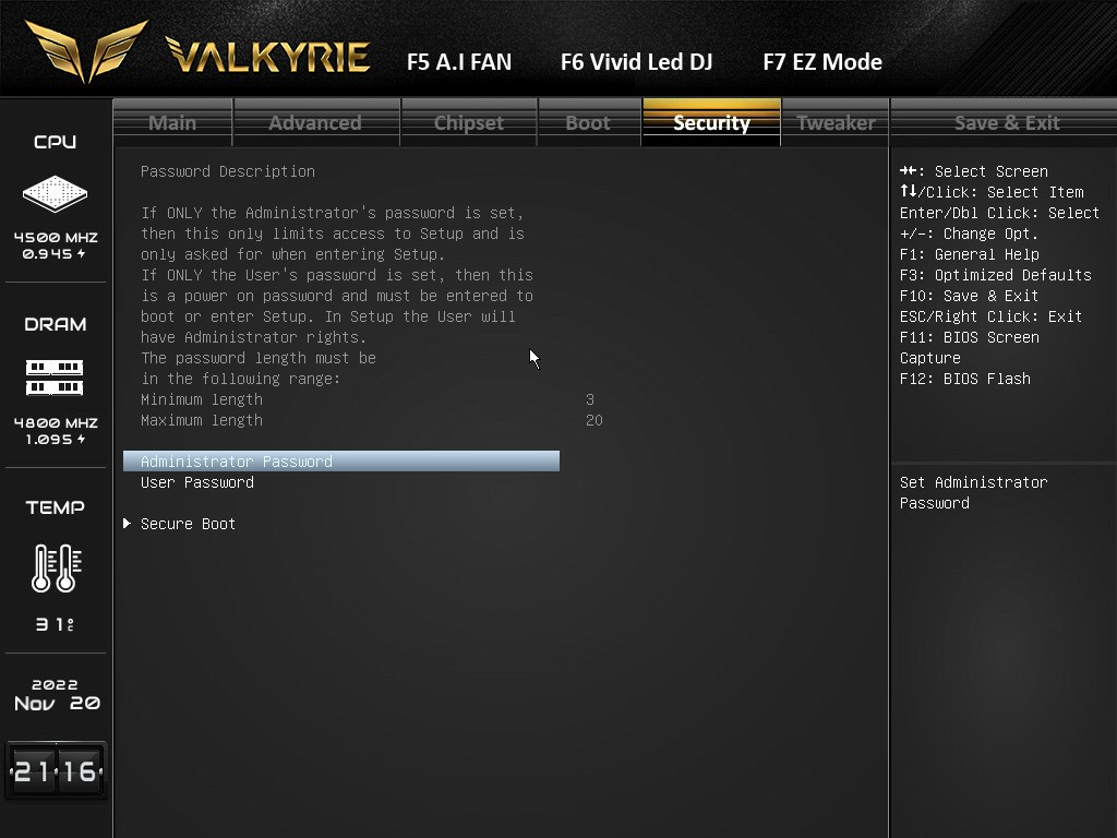 Test BIOSTAR X670E VALKYRIE : Le haut de gamme accessible 10 Bios9 X670e Valkyrie