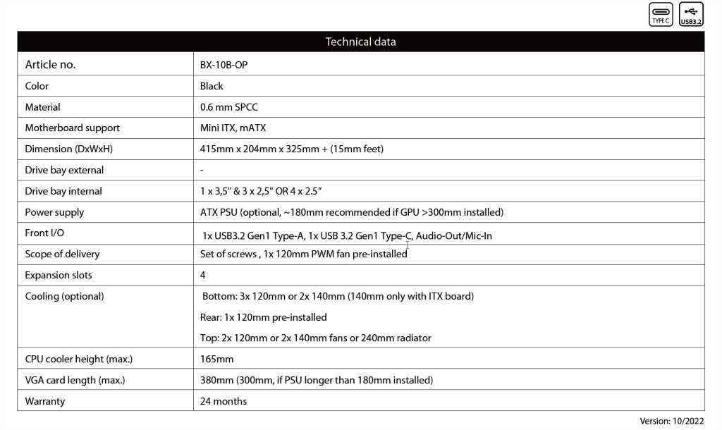 CHIEFTEC BX-10B-OP : un nouveau boitier m-ATX 11 Image 7