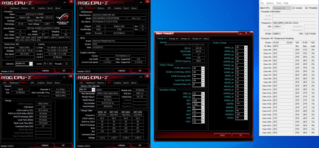 Test ROG Maximus Z790 Extreme : Une Carte d'Exception 12 Kingston Fury A Die 8000c384646
