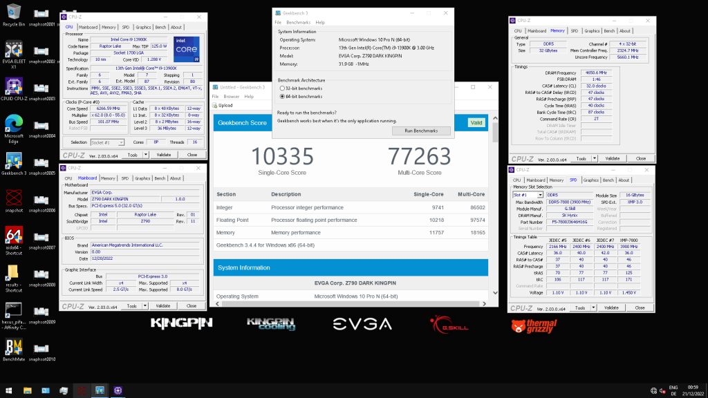 Guide OC RAM pour la EVGA Z790 DARK K|NGP|N : 9300 MHz sous LN2 9 9300 Ln 2