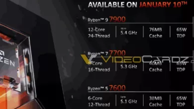 AMD Ryzen 7000 non X le 10 janvier 29 AMD RYZEN 7000 NONX PRICING RELEASE DATE 1200x479 1 jpg webp