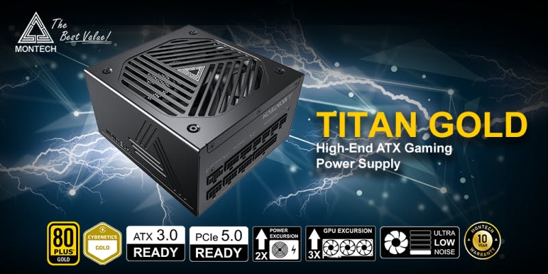 MONTECH lance les TITAN GOLD Power (ATX 3.0 et PCIe 5.0) 2 Montech Titan Gold 1