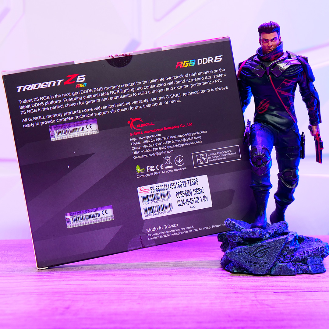 Test GSKill Trident Z5 RGB 6800 CL34 : Hynix A-die Certified ? 3 G Skill Ddr5 6800 Emballage Back