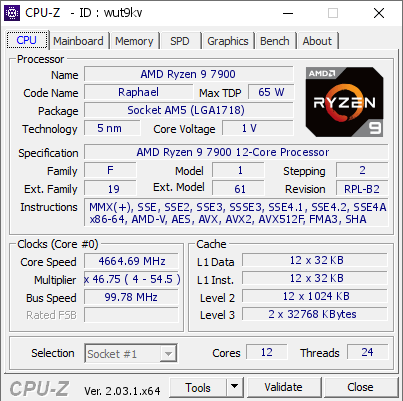 Amd Ryzen 7900 Cpuz