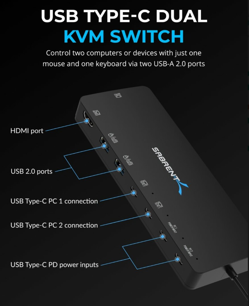 Sabrent Kvm Switch Usb Ckdh 02