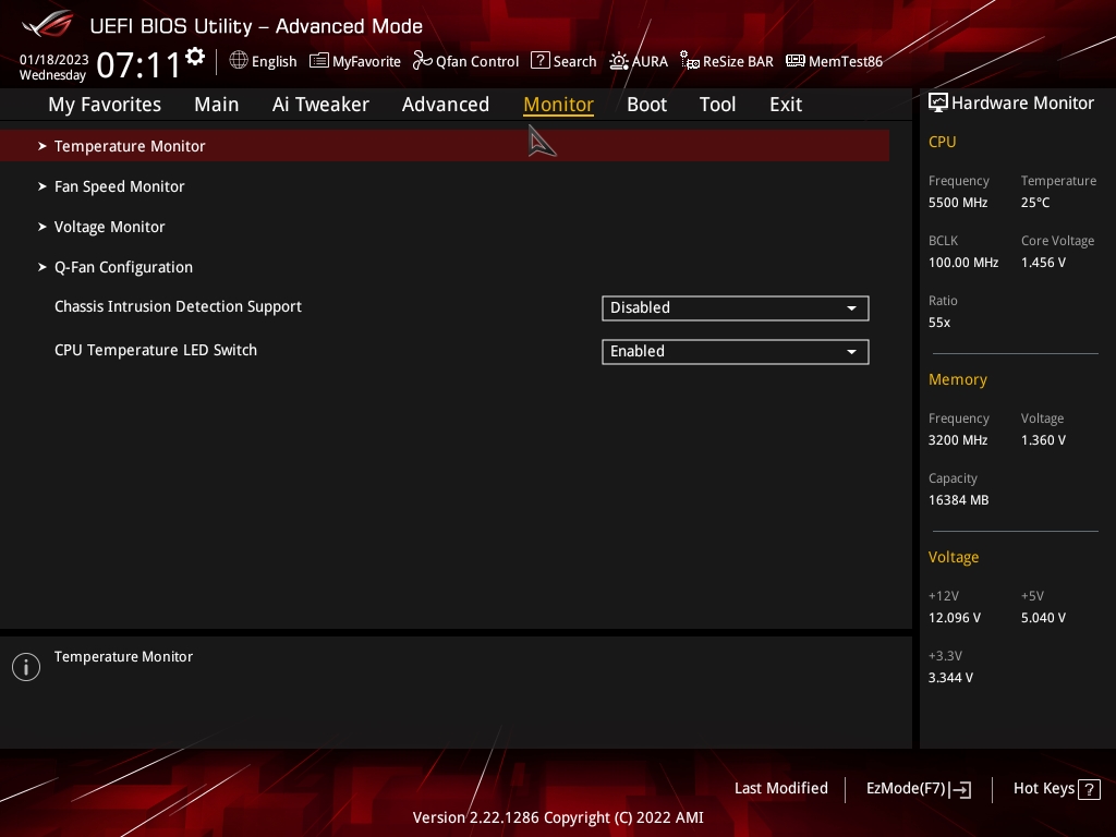 Bios Strix B760 G 15