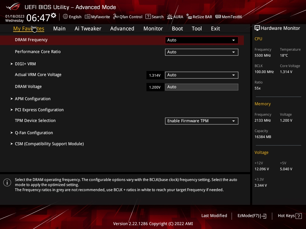 Bios Strix B760 G 3