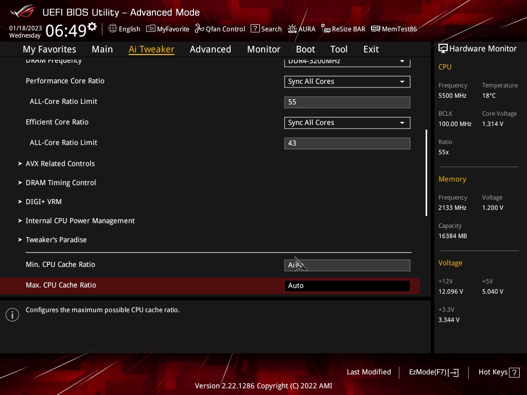 Bios Strix B760 G 6