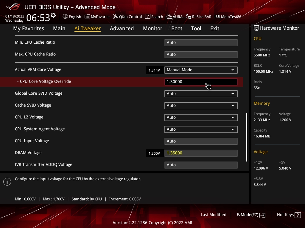 Bios Strix B760 G 7