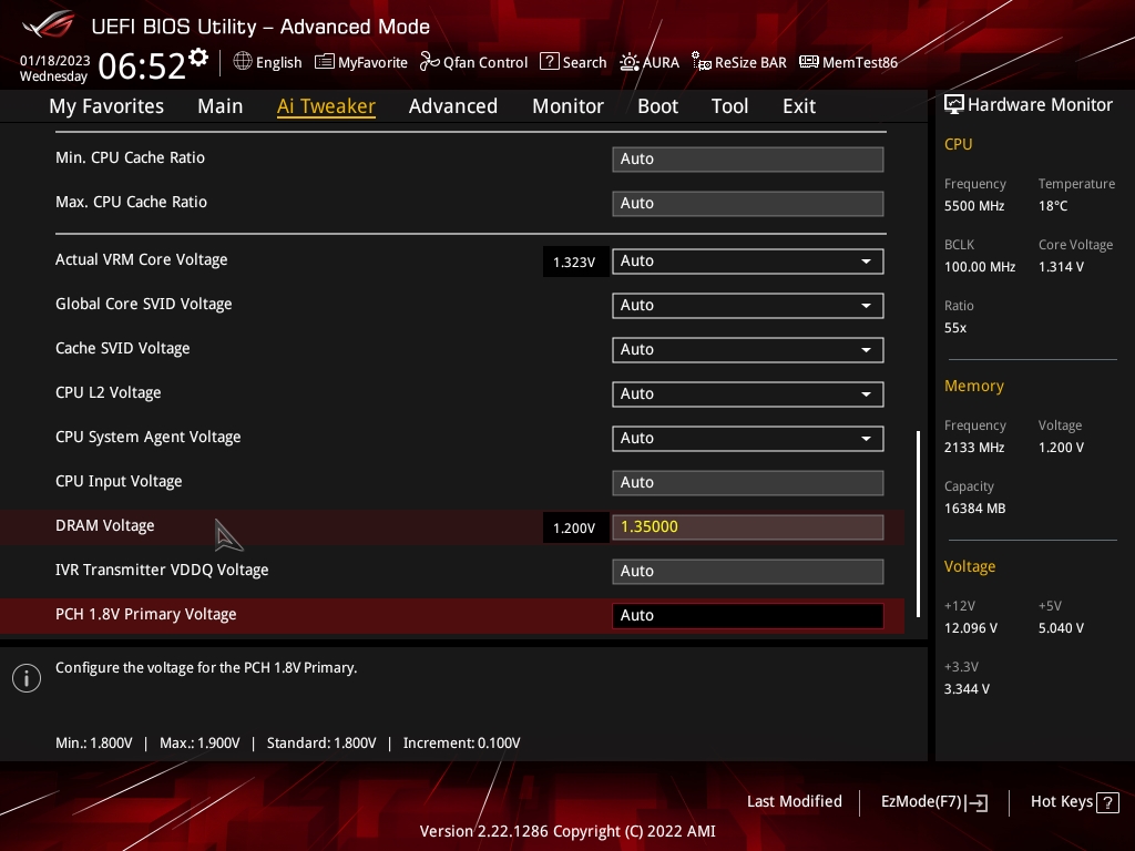 Bios Strix B760 G 8