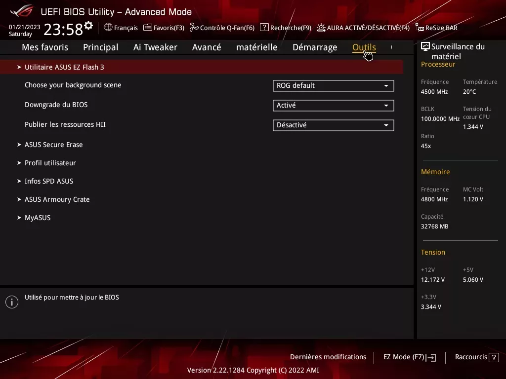 Bios Strix B650 A 5