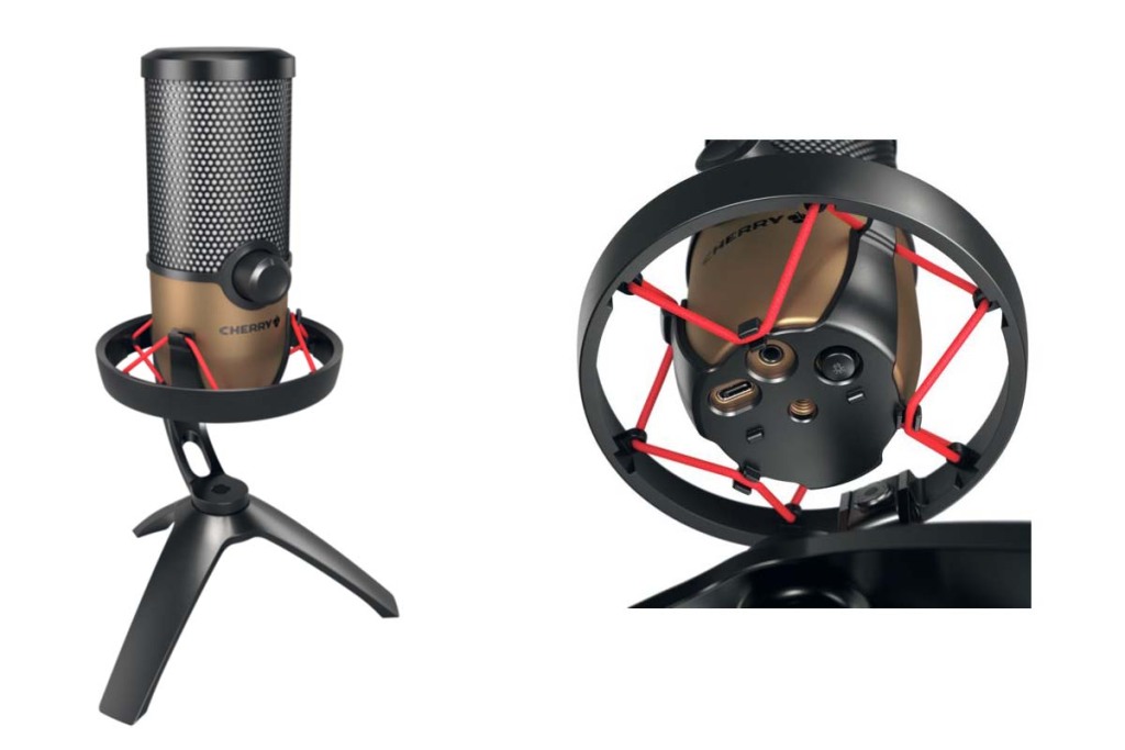 CHERRY lance trois microphones USB avec la série UM 6 USB-C, prise micro jack et bouton RGB