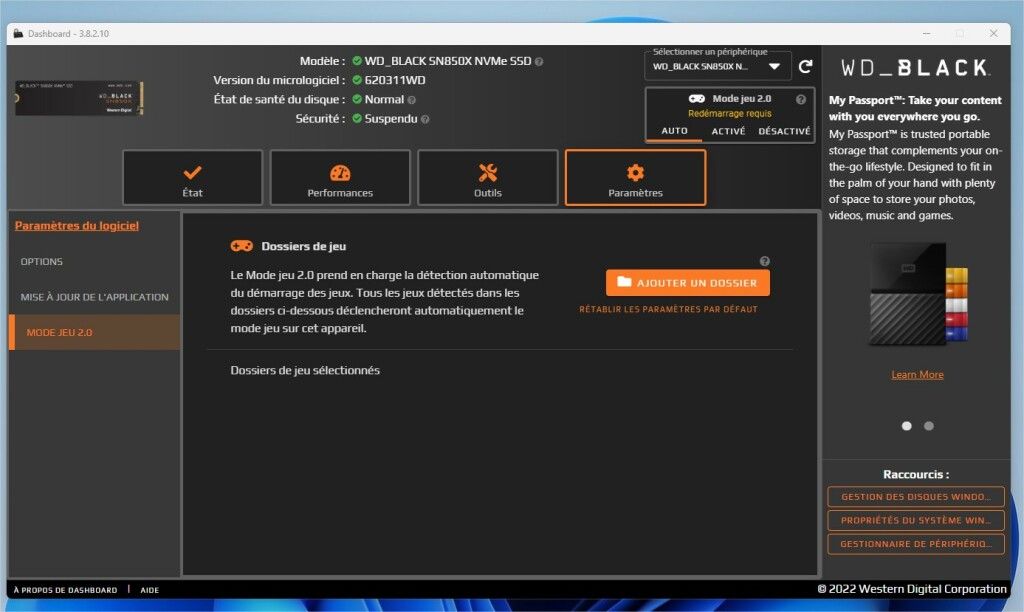 Western Digital Dashboard 10