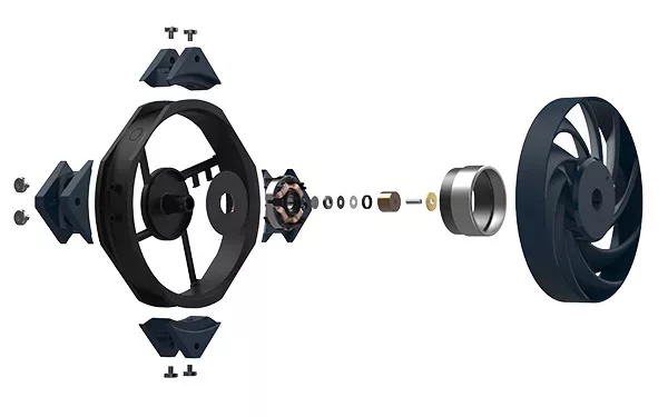 Cooler Master Mobius 120 OC vue eclatee