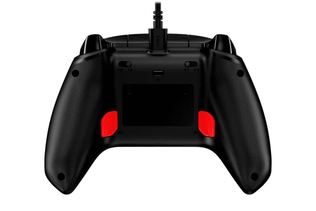 Pour Xbox, la manette HyperX Clutch Gladiate 3 Des gâchettes rouges à l'arrière