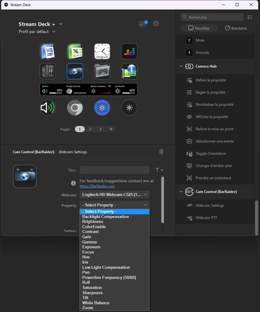 test elgato stream deck software cam control
