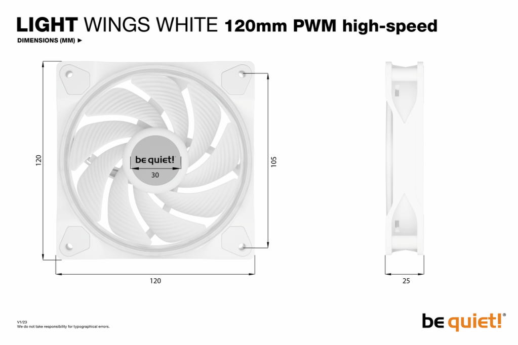 Be Quiet Light Wings White schema