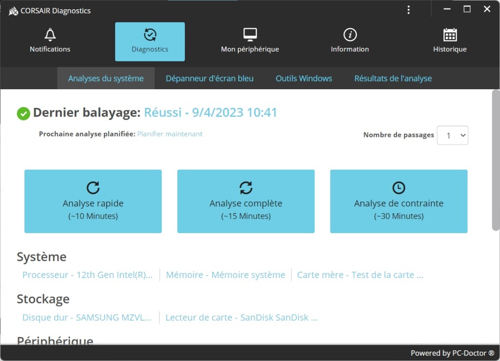 Corsair i300 Diagnostics 02