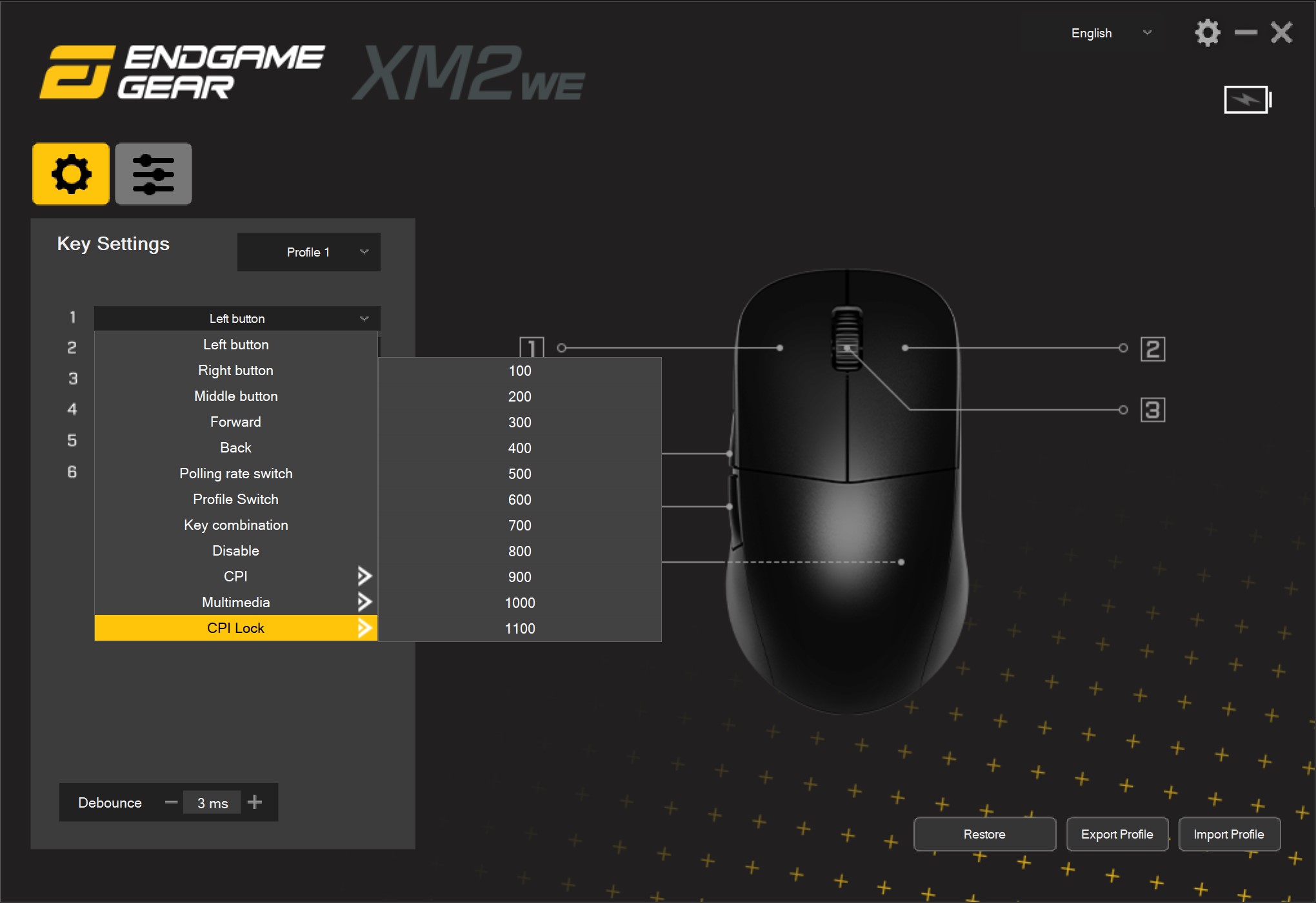 ENDGAME GEAR XM2we CPI