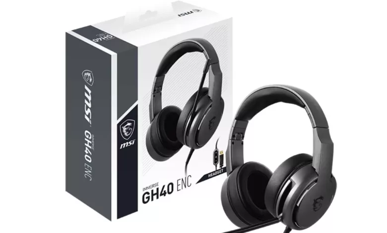 Casque MSI IMMERSE GH40 ENC, technologie ENC 1 casque msi immerse gh40 enc boite