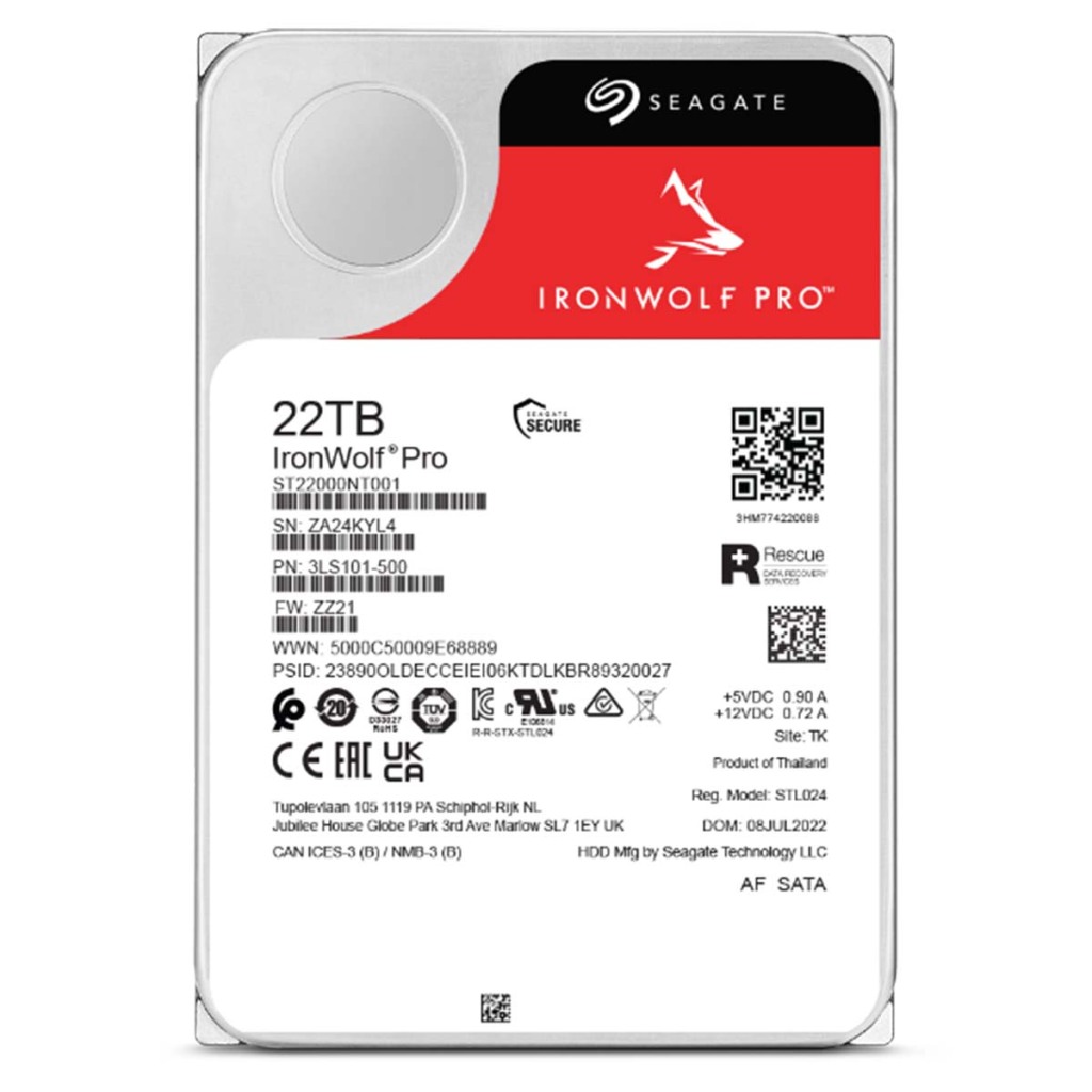 seagate ironwolf pro 22 to 2