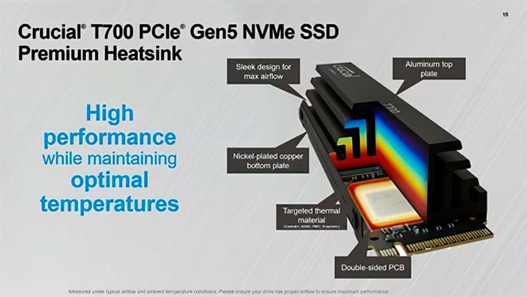 Crucial T700, le SSD le plus rapide du marché 3 Système de refroidissement premium