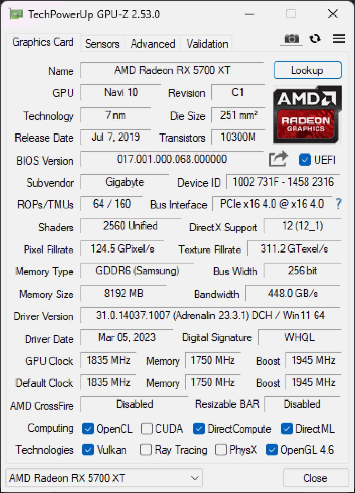 Sortie de GPU-Z v2.53.0 2 TechPowerUp GPU-Z v2.53.0