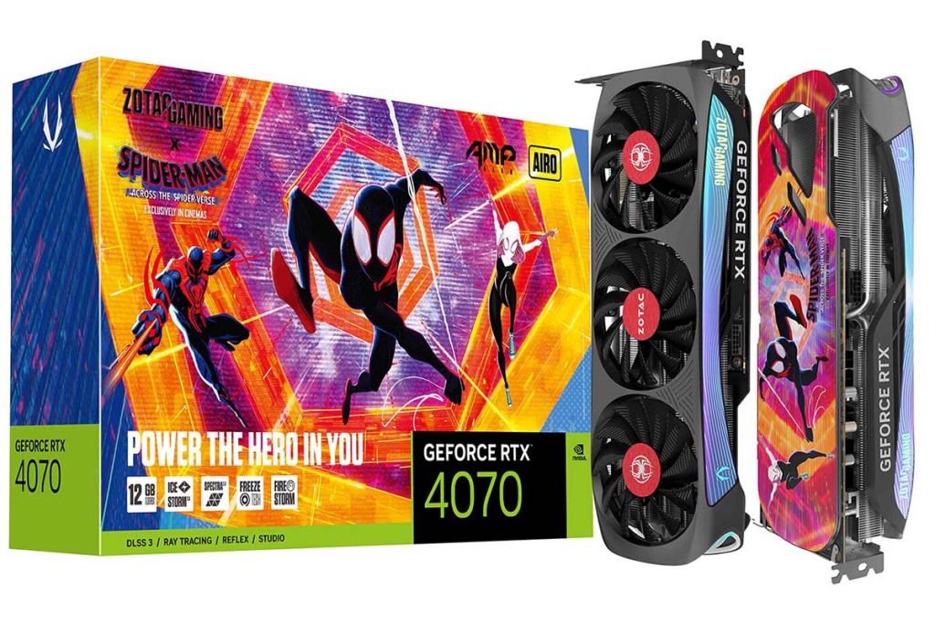 ZOTAC Gaming GeForce 4070 AMP AIRO Spider-Man: Across the Spider-Verse Edition