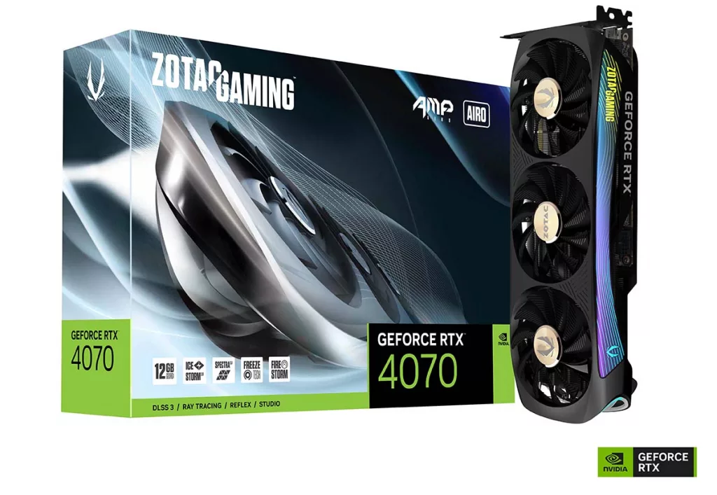 ZOTAC GAMING, nouvelle série GeForce RTX 4070 2 ZOTAC GeForce RTX 4070 AMP AIRO