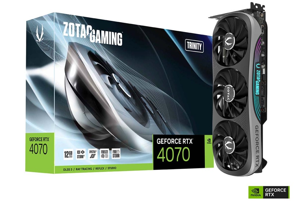 ZOTAC GAMING, nouvelle série GeForce RTX 4070 3 ZOTAC GeForce RTX 4070 Trinity