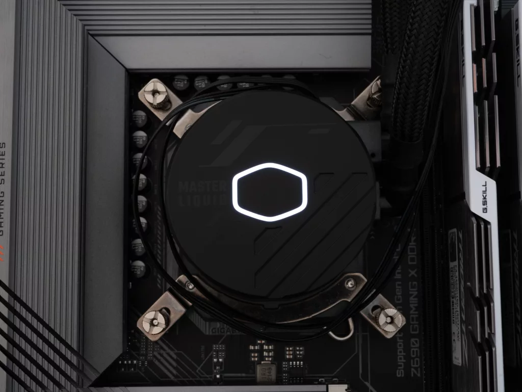 Cooler Master 360L Core ARGB RGB pompe blanc