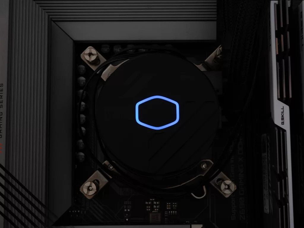 Cooler Master 360L Core ARGB RGB pompe bleu